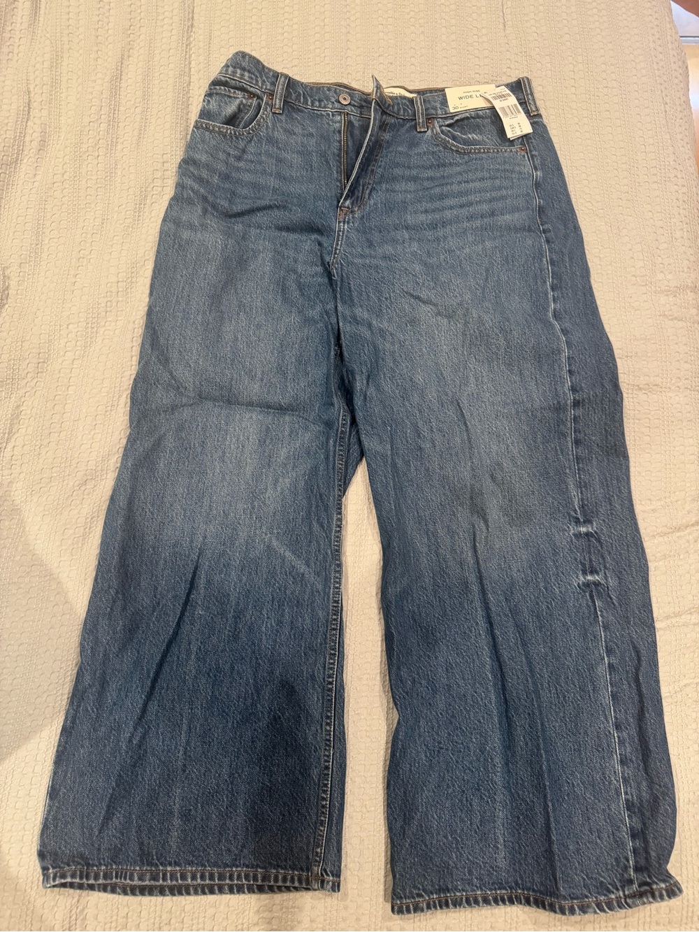 Abercrombie High Rise Wide-Leg Women's Jeans 30 SHORT